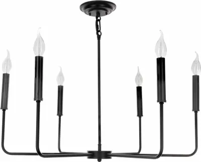Produktbild von Kronleuchter Crafdeco - Schwarz Modernes Design Elegante Pendelleuchte für Wohnzimmer Esszimmerlampe Büro Stilvolles Hängeleuchte