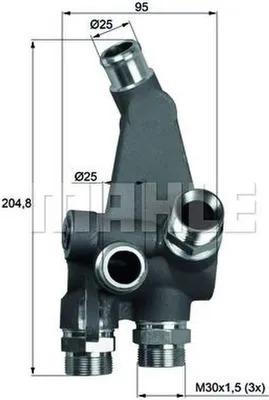 Produktbild von MAHLE Ölkühler-Thermostat TO 3 83 für PORSCHE 911 (964)
