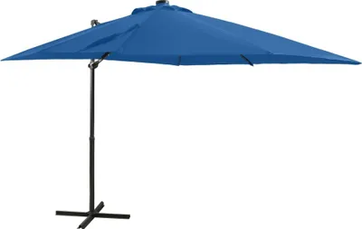 Immagine prodotto di Maison Exclusive - Ombrellone a braccio con illuminazione a LED, 250 cm, azzurro