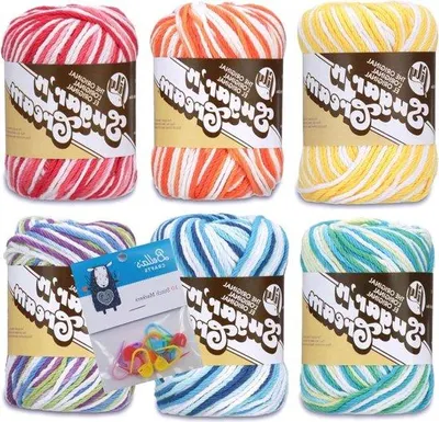 Produktbild von Regenbogenfarbenes 6er-Pack Garnset mit Stichmarkierern