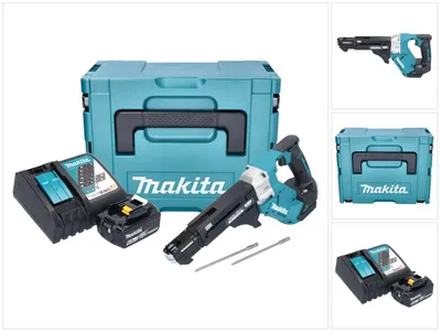Produktbild von Makita DFR 551 RG1J Akku Magazinschrauber 18 V 25 - 55 mm Brushless + 1x Akku 6,0 Ah + Ladegerät + Makpac