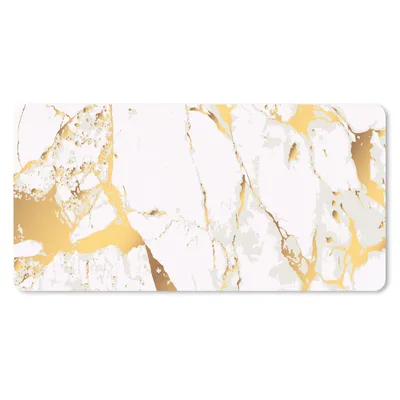 Produktbild von MuchoWow® Mauspad Mousepad Marmor - Gold - Weiß - Chic 60x30 cm - Mousepads - Maus Mat - Pad - Mausunterlage - Nachhaltig