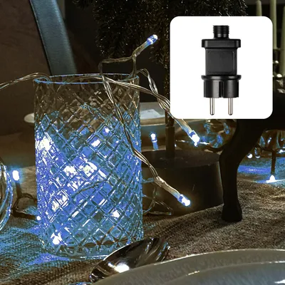 Produktbild von Lichterkette 40 LED blau Outdoor Außen Deko Beleuchtung Trafo Garten Party