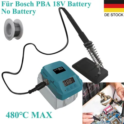 Produktbild von Lötgeräte Lötkolben Für Bosch PBA 18V Akku Mini Lötstation  Schweißen Werkzeug(Ohne Akku & Ladegerät)