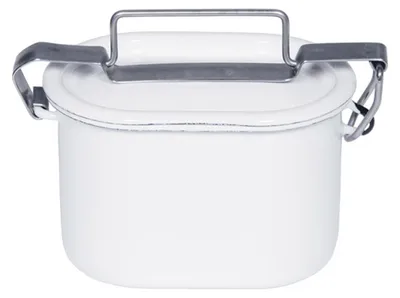 Immagine prodotto di Riess Classic White Barattolo a chiusura ermetica ovale Ø 12 cm smaltato con coperchio