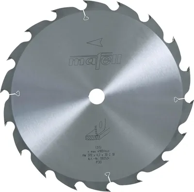 Image de Lame de scie Mafell, carbure (HM), dimensions 370 x 2,2/4,2 x 30 mm, denture 18, référence WZ | 092524