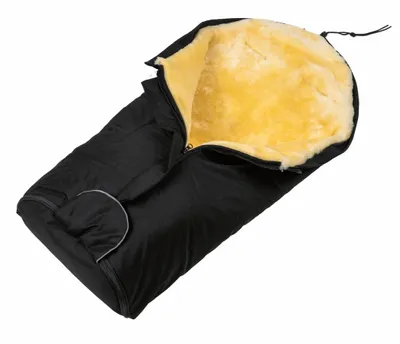 Produktbild von Kinderwagenfußsack echt Lammfell schwarz