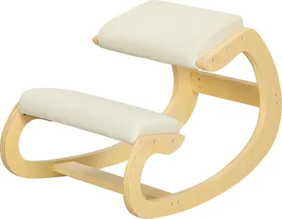 Produktbild von Ergonomischer, schaukelnder Kniehocker für Homeoffice, zur Verbesserung der Körperhaltung, Creme