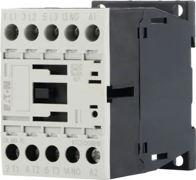 Obrázok produktu pre Eaton DILM9-10(230V50/60HZ), Stýkač, Čierna, Biela, IP20, 45 mm, 68 mm