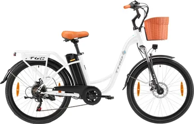 Produktbild von TTGO YY-26ST Elektrisches Fahrrad - 250W Motor 36V14.5AH Akku 26 Zoll Reifen Mechanische Scheibenbremsen - Weiß