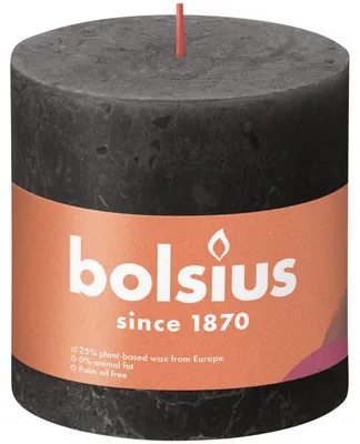 Image de Bolsius Rustik Bougie grise tempête 100/100mm