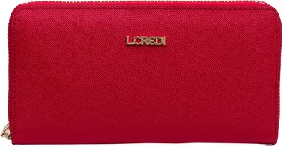 Image de L.CREDI porte-monnaie Poema Zip Around Wallet Red rouge