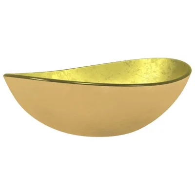Obrázek produktu pro vidaXL Umyvadlo z tvrzeného skla 54,5x35x15,5 cm zlaté