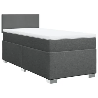 Produktbild von Boxspringbett mit Matratze Dunkelgrau 90x190 cm Stoff