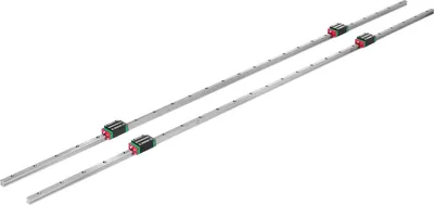 Zdjęcie produktu dla Szyna liniowa 15-1500mm 2 szt. z prowadnicami do CNC routera - zestaw