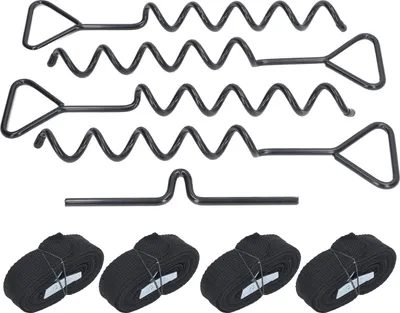 Obrázok produktu pre Zemné kotvy Multifunkčná sada oceľových kolíkov pre trampolínu Shed Swing Tent Black