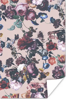 Produktbild von MuchoWow® Poster Blumen - Collage - Farbe 40x60 cm - Plakate für die Wand - Poster Babyzimmer