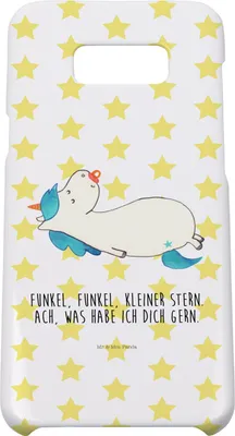 Produktbild von Mr. & Mrs. Panda Samsung Galaxy S8 plus Handyhülle  Einhorn Schnuller - Weiß - Geschenk, Geburt, Unicorn, Handy Case, Baby, Cover, Hülle, Geburtstag, Mama, Einhörner