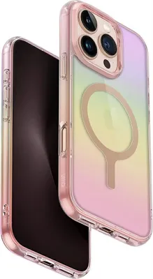 Zdjęcie produktu dla Etui UNIQ Iridescia MagClick do iPhone 16 Pro różowy