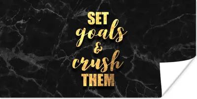 Produktbild von MuchoWow® Poster Zitat - Motivation - Marmor - Gold 40x20 cm - Poster für die Wand - Poster Schlafzimmer