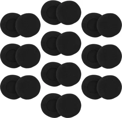 Produktbild von vhbw 20x Ohrpolster kompatibel mit AKG K 402, K451, K450, K430, K 241, K 412P, K 412, K 420, K 404, K 403 Kopfhörer Headset, Schaumstoff Schwarz, Matt