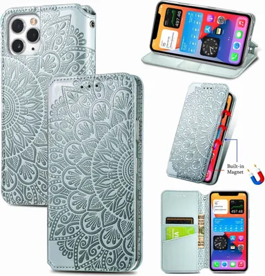 Produktbild von König Design Hülle kompatibel mit Apple iPhone 11 Kunstleder Handyhülle - Handy Case Grau