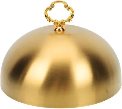 Image de Ibenzoa® : Protection alimentaire en acier inoxydable, diamètre 22,5 cm – protège contre les éclaboussures et la chaleur, pour grill, flamme ouverte et four jusqu'à 260°C