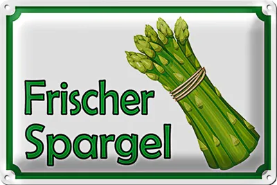 Produktbild von Blechschild Hinweis 18x12cm frischer Spargel Restaurant