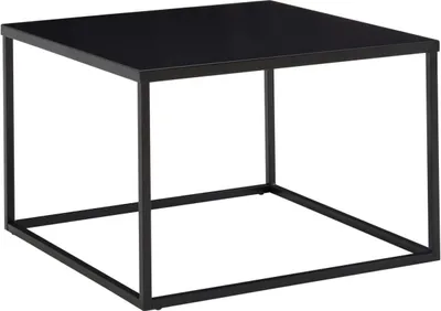 Produktbild von Couchtisch 60x60x40 cm Metall Wohnzimmertisch Industrial Schwarz, Sofatisch Quadratisch, Loungetisch Kaffeetisch Stahl, Beistelltisch Quadratisch