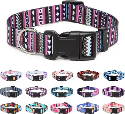 Imagen del producto de Collar ajustable de nylon suave, talla M, para perros y gatos