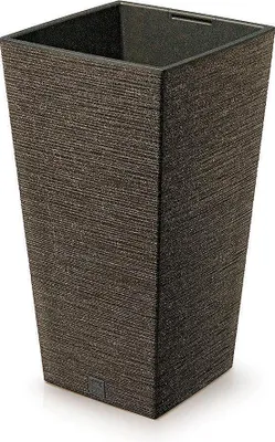 Image de Pot de fleurs 39,5cm FURU SQUARE ECO WOOD DFSH400W-4625W café plastique PROSPERPLAST