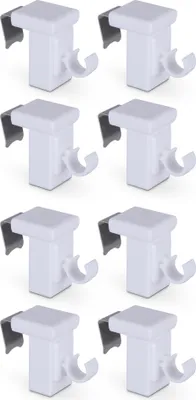 Image de Supports de serrage pour barres de cafétéria "Basic" ( blanc ) Pack de 8