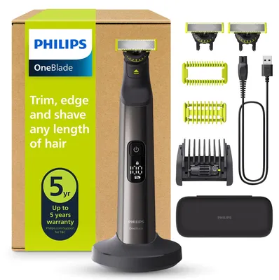 Produktbild von Philips OneBlade Pro 360 QP6652/35 Face + Body, Eingebautes Display, Waschbar, Akku, Chrom