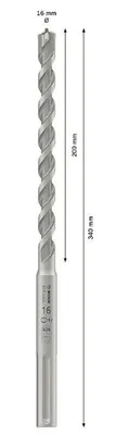 Produktbild von BOSCH Hammerbohrer Quadro-X 1618596422 SDS-max 16 x 200 x 340 mm Beton Stein