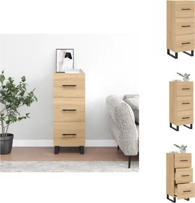 Produktbild von vidaXL Sideboard Sonoma-Eiche 34,5x34x90 cm Holzwerkstoff -  Sideboards