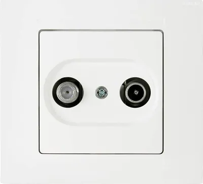 Produktbild von Gunsan Moderna Sat TV Durchgangsdose Steckdose Weiss