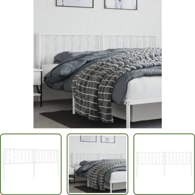 Produktbild von The Living Store Kopfteil Metall Weiß 193 cm