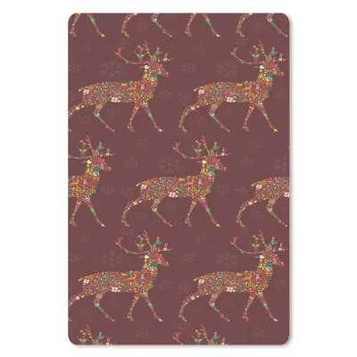 Produktbild von MuchoWow® Mauspad Mousepad Hirsche - Muster - Farben 18x27 cm - Mousepads - Maus Mat - Pad - Mausunterlage