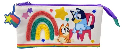 Immagine prodotto di Astuccio Bluey a tre scomparti con cerniera