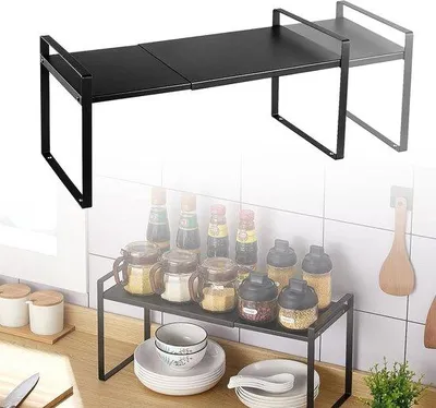 Zdjęcie produktu dla Wysuwana metalowa półka, wielofunkcyjna, regulowana, do kuchni i łazienki