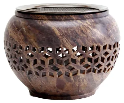 Produktbild von Weihrauchbrenner Maxi Eridanus Softstone mit Edelstahlsieb, H: 11,5 cm, Ø 15 cm