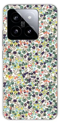Image de 1001Coques - Coque silicone compatible avec Xiaomi 14 - Motif liberty wiltshire vert - Design original imprimé en France