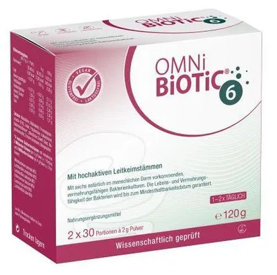 Produktbild von Omni Biotic 6 Pulver Doppelpackung 2X60 g