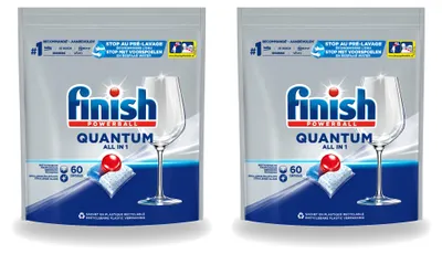 Produktbild von 2 x Finish Quantum All in 1 Geschirrspültabs - Vorteilspackung - 2 Stücke