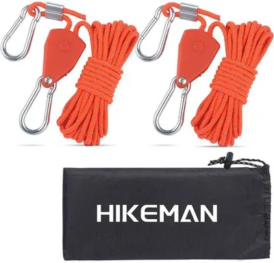 Produktbild von Reflektierendes 4mm Zeltseil mit Spanner, orange, leicht