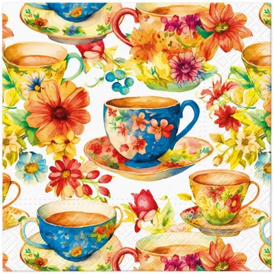 Produktbild von Servietten 33x33 cm - Summer Tea
