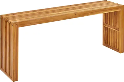 Obrázek produktu pro BELIANI Zahradní jídelní stůl světlé akáciové dřevo 150 x 35 cm 4místný moderní rustikální styl exteriér