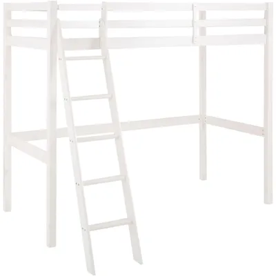Produktbild von Hochbett >Athen2< in Weiß, Kiefer - 98x175x208cm (BxHxT)