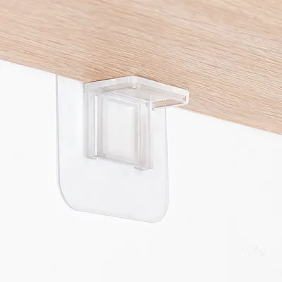 Produktbild von Selbstklebende Regalstützen – Regalhalter – 4 Stück – selbstklebend – transparent – ​​6 cm – CHPN