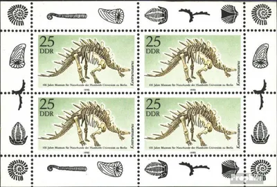 Produktbild von Briefmarken DDR 1990 Mi 3325Klb Kleinbogen (kompl.Ausgabe) postfrisch 100 Jahre Museum für Naturkunde